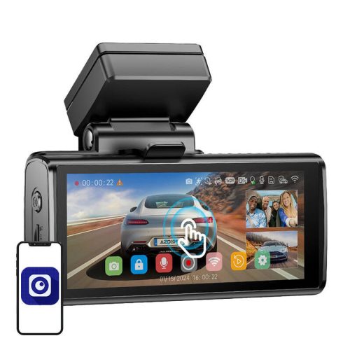 Azdome M580 videó rögzítő, 5GHz WiFi, GPS, G-szenzor + 64GB memóriakártya