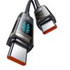 Mcdodo CA-3610 USB-C-USB-C kábel, automatikus kikapcsolás, PD 100W, 1.2m (fekete)