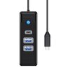 Orico Hub USB-C és 2x USB 3.0 + USB-C, 5 Gbps, 0,15m (fekete)