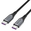 USB-C-USB-C 100W Vention TAHHD 5A 0,5m USB 3.1 Gen2 4K kábel (szürke)