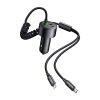 Mcdodo CC-0370 autós töltő, USB-C, Lightning, 120W, visszahúzható kábelek