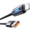 Mcdodo CA-5660 USB-A Lightning kábel villogó fénnyel 1,2m (fekete)