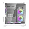Darkflash FT350 számítógépház + 5 ARGB ventilátor (fehér)