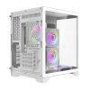 Darkflash FT350 számítógépház + 5 ARGB ventilátor (fehér)