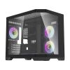 Darflash FT418 számítógépház + 6 ARGB ventilátor (fekete)