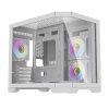 Darkflash FT418 számítógépház + 6 ARGB ventilátor (fehér)