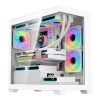 Darkflash C218M számítógépház + 6 ARGB ventilátor (fehér)