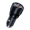 Choetech TC0010 USB-C 45 + USB-A 18W autós gyorstöltő (fekete)