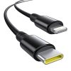 60W Baseus USB-C autós töltő + Lightning kábel (fekete)