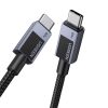 UGREEN L524 USB-C 2.0-USB-C 2.0 kábel, PD, 60W, 0,5m (szürke)