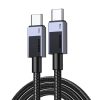 UGREEN L524 USB-C 2.0-USB-C 2.0 kábel, PD, 60W, 0,5m (szürke)