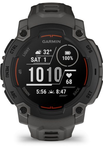 Instinct E, 45mm. Black, grey strap