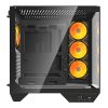 Darkflash DY470 számítógépház (fekete) + 4 ventilátor + GPU konzol