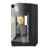 Darkflash DY470 számítógépház (fekete) + 4 ventilátor + GPU konzol