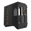 Darkflash DY470 számítógépház (fekete) + 4 ventilátor + GPU konzol