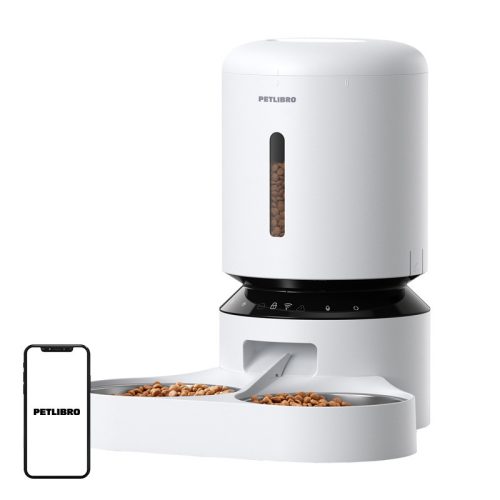 Petlibro Granary ételadagoló dupla tállal, Wifi, 5L(fehér)