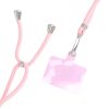 SWING (6mm) Phone lanyard, Phone pendant with adjustable length / cord length 165cm (max 82.5cm in the loop) / on the shoulder or neck - lite pink