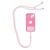 SWING (6mm) Phone lanyard, Phone pendant with adjustable length / cord length 165cm (max 82.5cm in the loop) / on the shoulder or neck - lite pink