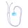 SWING (6mm) Phone lanyard, Phone pendant with adjustable length / cord length 165cm (max 82.5cm in the loop) / on the shoulder or neck - white - purple