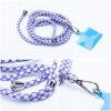 SWING (6mm) Phone lanyard, Phone pendant with adjustable length / cord length 165cm (max 82.5cm in the loop) / on the shoulder or neck - white - purple