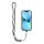 CRYSTAL DIAMOND Phone lanyard, Phone pendant / cord length 74cm (37cm in the loop) / on neck - black