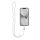 CRYSTAL DIAMOND Phone lanyard, Phone pendant / cord length 74cm (37cm in the loop) / on neck - white