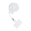 CRYSTAL DIAMOND Phone lanyard, Phone pendant / cord length 74cm (37cm in the loop) / on neck - white