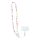 PIXIE Phone lanyard, Phone pendant / cord length 68cm (34cm in the loop) / on neck - hearts