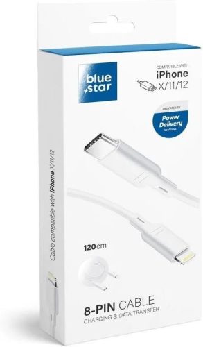 BlueStar Type C - Lightning kábel 1,2m fehér