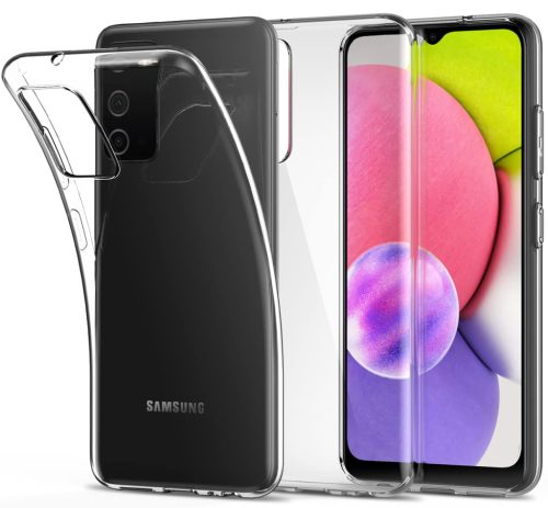 Samsung Galaxy A03s szilikon tok, hátlap tok, átlátszó, 0.5mm, SM-A037, Ultra slim