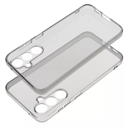 Samsung Galaxy A05s hátlap tok, TPU tok, kamera védelem, átlátszó/fekete, 1,5mm, SM-A057, Premium