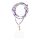 STONE Phone lanyard, Phone pendant / cord length 82cm (41cm in the loop) / on neck - purple