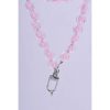 COLORFUL Phone lanyard, Phone pendant / cord length 120cm (60cm in the loop) / on neck - lite pink
