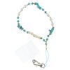 HAPPY Phone lanyard, Phone pendant / cord length 44cm (22cm in the loop) / on hand - lite blue