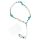 HAPPY Phone lanyard, Phone pendant / cord length 44cm (22cm in the loop) / on hand - lite blue