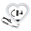 LED Ring Stream RGB lamp 12inch with holder for mobile HEART + tripod JM33-13 black