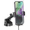 HOCO car holder with wirelles charging - windshield / center console 15W HW5 black