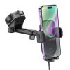HOCO car holder with wirelles charging - windshield / center console 15W HW5 black