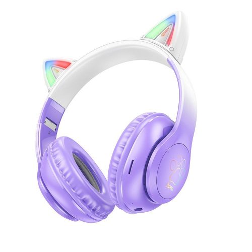 HOCO wireless bluetooth headphones W42 Cat Ear purple grape