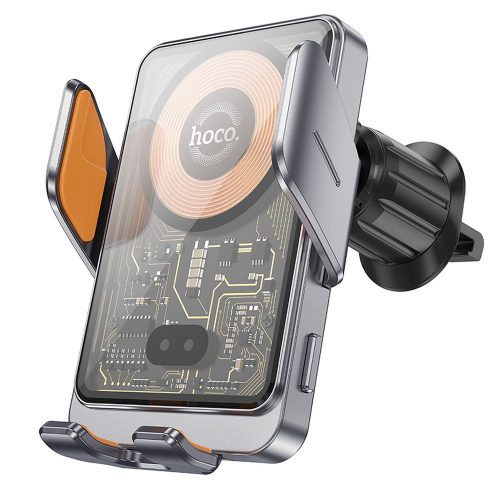 HOCO car holder with wireless charging - air vent 15W HW7 gray