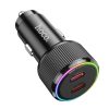 HOCO car charger 2 x Type C QC PD 50W NZ14B black