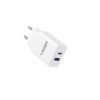 VEGER travel charger USB A + Type C PD QC3.0 3A 30W VLS302U white
