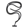 SWING (8mm) Phone lanyard, Phone pendant with adjustable length / cord length 165cm (max 82.5cm in the loop) / on the shoulder or neck - black