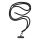 SWING (8mm) Phone lanyard, Phone pendant with adjustable length / cord length 165cm (max 82.5cm in the loop) / on the shoulder or neck - black