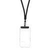 SWING (8mm) Phone lanyard, Phone pendant with adjustable length / cord length 165cm (max 82.5cm in the loop) / on the shoulder or neck - black
