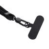 SWING (8mm) Phone lanyard, Phone pendant with adjustable length / cord length 165cm (max 82.5cm in the loop) / on the shoulder or neck - black