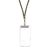 SWING (8mm) Phone lanyard, Phone pendant with adjustable length / cord length 165cm (max 82.5cm in the loop) / on the shoulder or neck - grey-green-pink