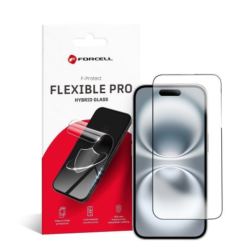 Forcell Flexible Nano Glass 5D for iPhone 16 black