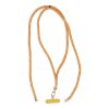 SWING (8mm) Phone lanyard, Phone pendant with adjustable length / cord length 165cm (max 82.5cm in the loop) / on the shoulder or neck - orange-white