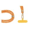 SWING (8mm) Phone lanyard, Phone pendant with adjustable length / cord length 165cm (max 82.5cm in the loop) / on the shoulder or neck - orange-white